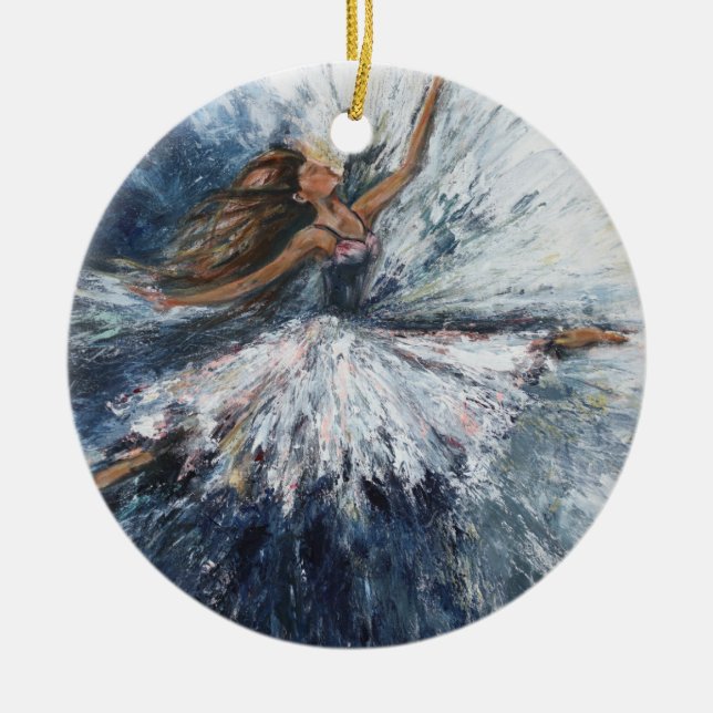 Ornamento artístico "She Leaps" (Frente)