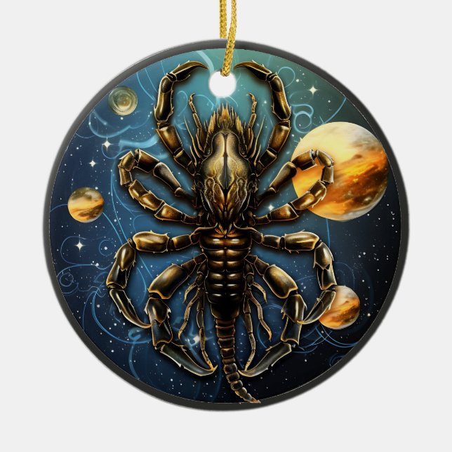 Ornamento Astrológico Personalizado de Escorpio Zo (Frente)