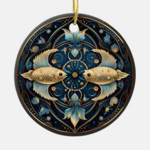 Ornamento Astrológico Personalizado de Zodiac Pisc