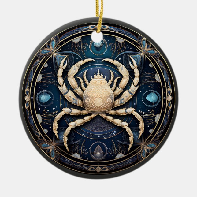 Ornamento Astrológico Personalizado del Cáncer de  (Frente)
