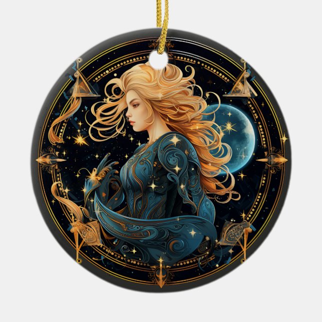 Ornamento Astrológico Personalizado Sagittarius Zo (Frente)