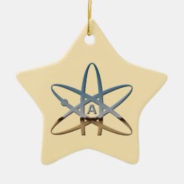 Ornamento ateo de la estrella del átomo