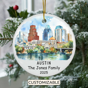 Ornamento Austin Personalizado, Texas
