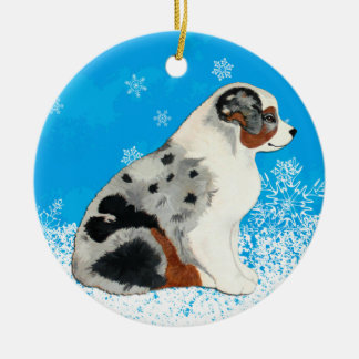 Ornamento australiano de la nieve de los perritos