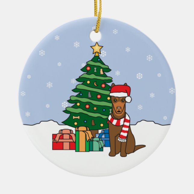 Ornamento australiano del navidad del Kelpie (Frente)