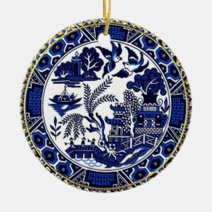 Ornamento azul clásico del navidad del diseño del