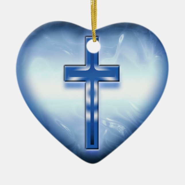 ORNAMENTO AZUL DE LA CRUZ DEL CORAZÓN (Frente)