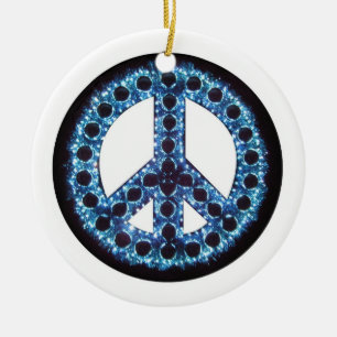 Ornamento azul de la paz