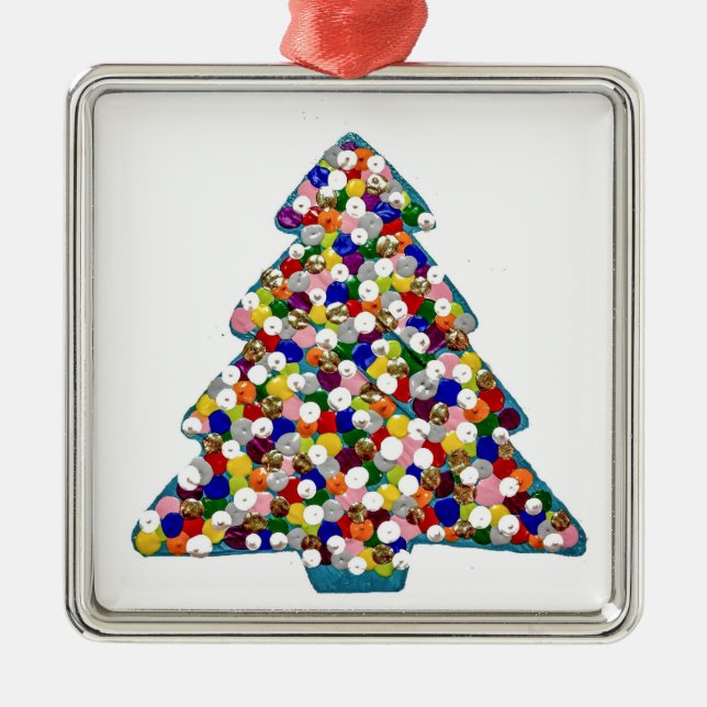 Ornamento azul de Navidad (Frente)