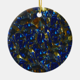 Ornamento azul de oro del círculo