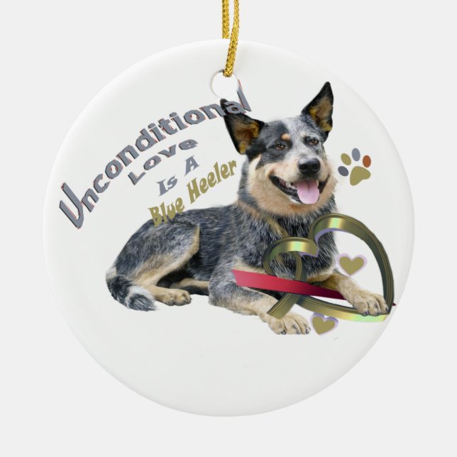 Ornamento azul del heeler del perro australiano (Frente)