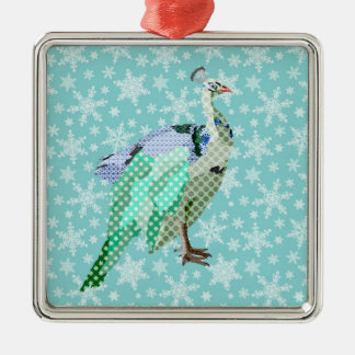 Ornamento azul del navidad del Peafowl