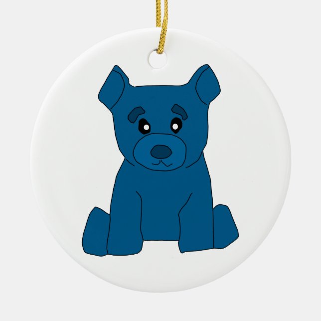 Ornamento azul del oso (Frente)