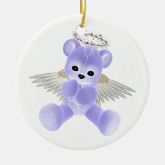 Ornamento azul del oso del ángel de guarda del KRW