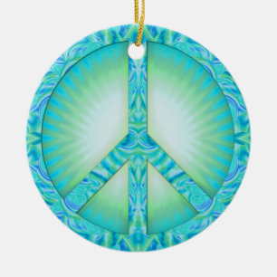 Ornamento azul del símbolo de paz