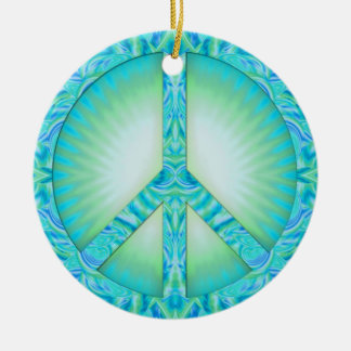Ornamento azul del símbolo de paz