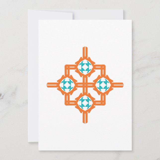 ornamento azul naranja (Anverso)