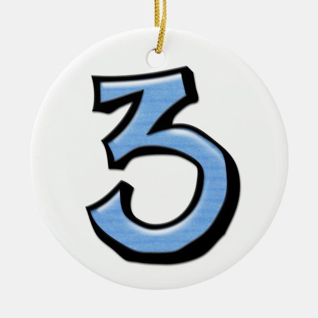Ornamento azul número 3 (Frente)