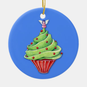 Ornamento azul pastel de árbol de Navidad
