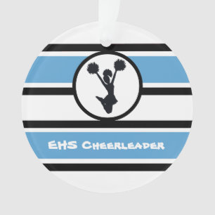 Ornamento azul y negro personalizado de la