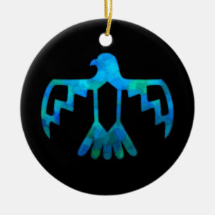 Ornamento azulverde de Thunderbird