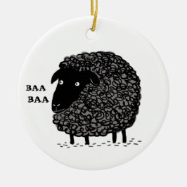Ornamento baa negro oveja dulce Personalizado de v