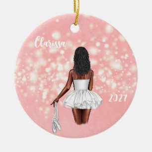 Ornamento Ballerina de Chica negra personalizado