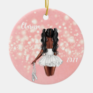 Ornamento Ballerina de Chica negra personalizado