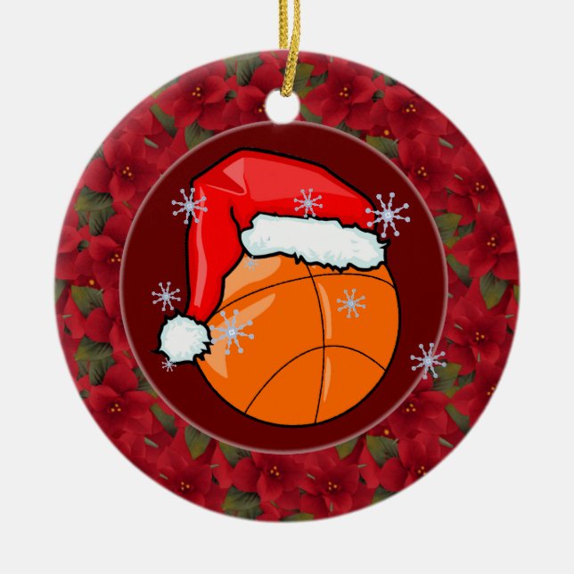 Ornamento - baloncesto de Santa (Frente)