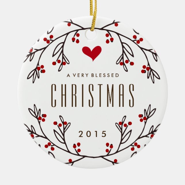 Ornamento bendecido de sensación de la foto del (Frente)