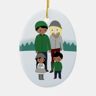 Ornamento BI-Racial adaptable del navidad de la