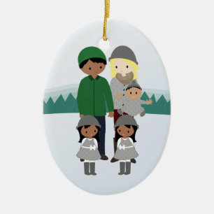 Ornamento BI-Racial adaptable del navidad de la
