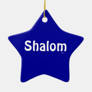 Ornamento blanco azul de la estrella de Shalom