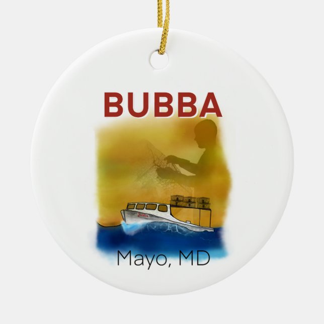 Ornamento blanco de Bubba 2023 (Frente)