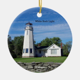 Ornamento blanco de la luz de la roca