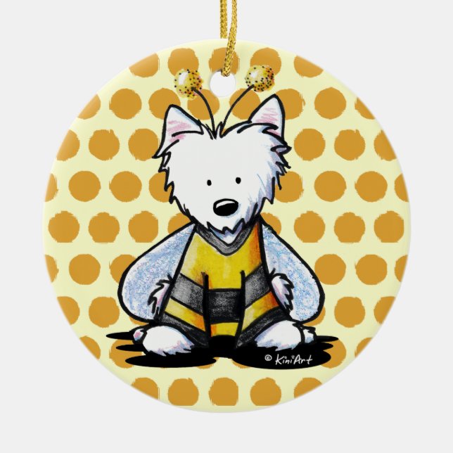 Ornamento blanco luminoso BEE (Frente)