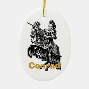 Ornamento blanco y negro del caballero