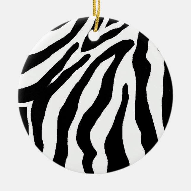 Ornamento blanco y negro del navidad del estampado (Frente)