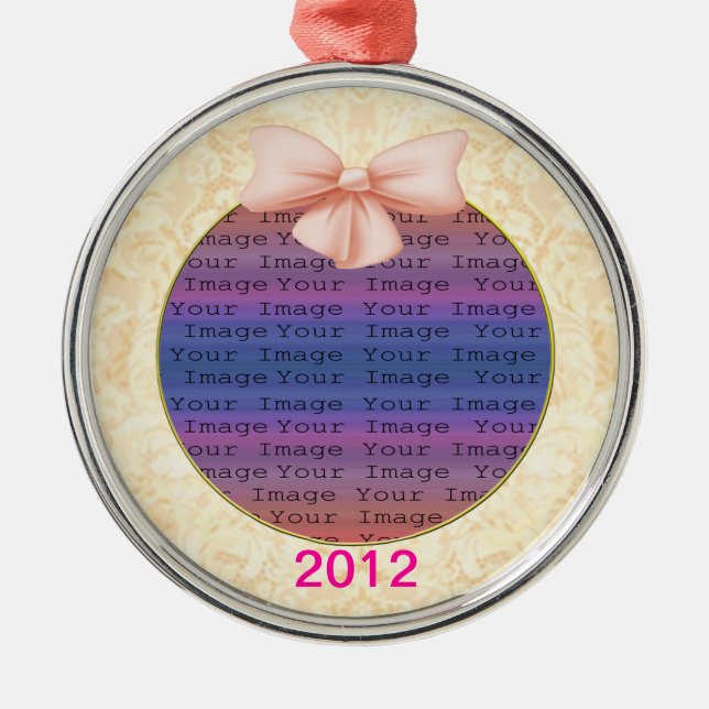 Ornamento Boda de Bow rosa (Frente)