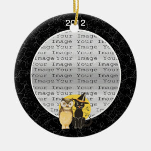 Ornamento Boda de Cat & Owl Halloween