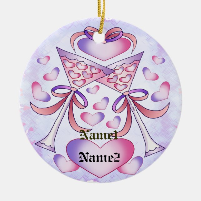 Ornamento boda de tostadas a amor (Frente)