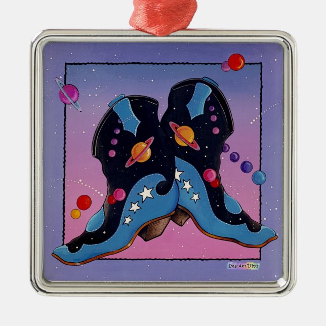 Ornamento - Boots Cowboy de medianoche (Frente)