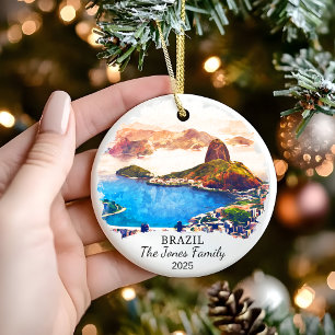 Ornamento brasileño personalizado, regalo de Brasi