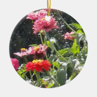 Ornamento brillante de los Zinnias