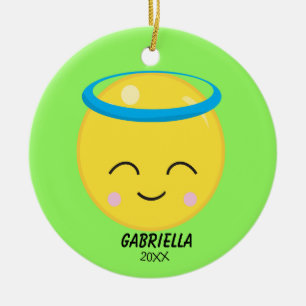 Ornamento brillante personalizado de la emoji del