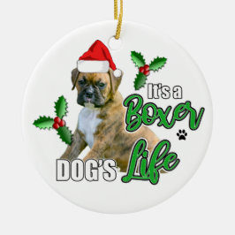 Ornamento Brindle del navidad del perrito del