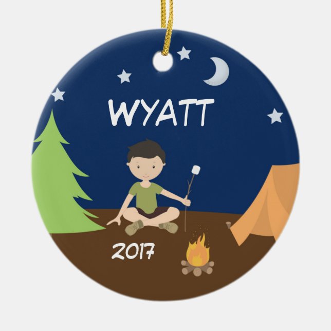 Ornamento Brown de la tienda del cielo nocturno (Frente)