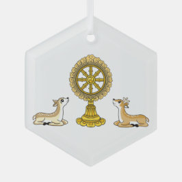 Ornamento Buda Dharma Wheel & Deers