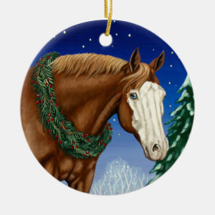 Ornamento calvo del día de fiesta del caballo de