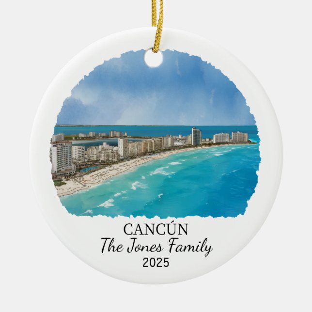Ornamento cancino personalizado, regalo de México (Frente)